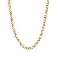 Reoxvo 14K Gold Plated Cuban Curb Link Chain Necklace for Women and Men