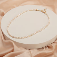 Reoxvo 14K Gold Plated Freshwater Pearl Choker Necklaces for Women 14+2 inch