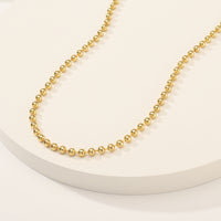 Reoxvo 14K Gold Plated Ball Chain Necklaces for Women Gold Hollow Bead Necklace 16+2 inch