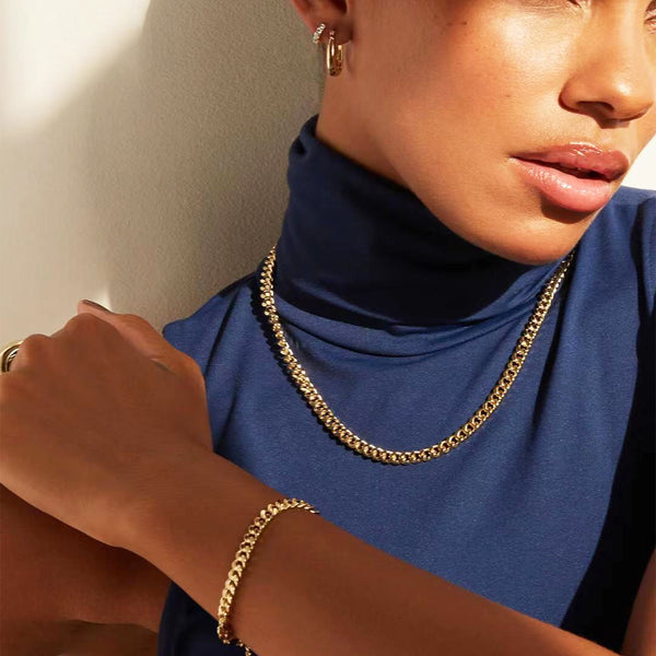 Cuban Choker 14K Gold Plated